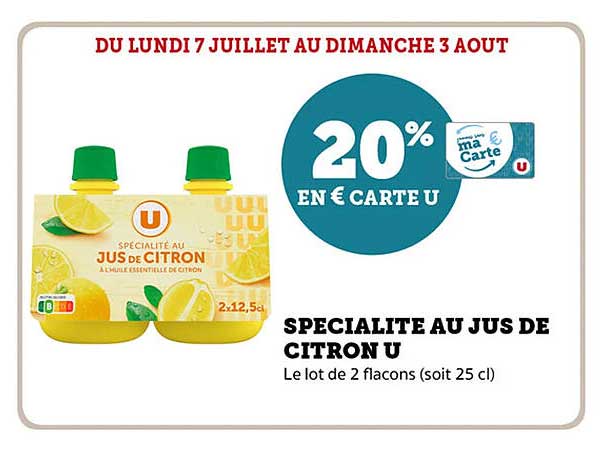 SPECIALITE AU JUS DE CITRON U