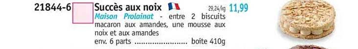 Succès aux noix