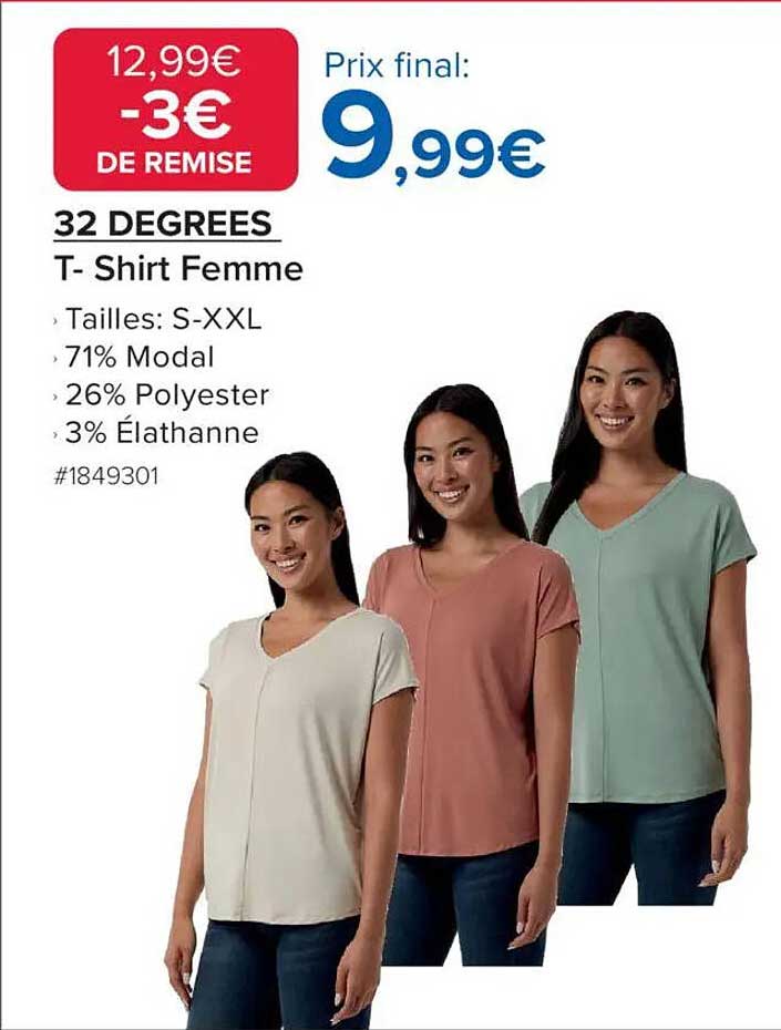 T-Shirt Femme 32 DEGREES