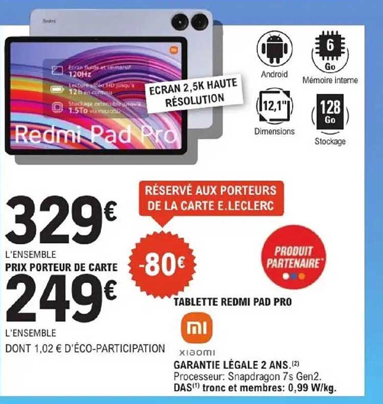 TABLETTE REDMI PAD PRO