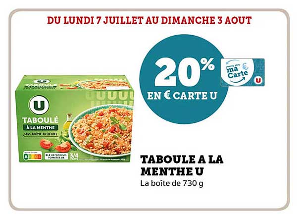 TABOULÉ À LA MENTHE U