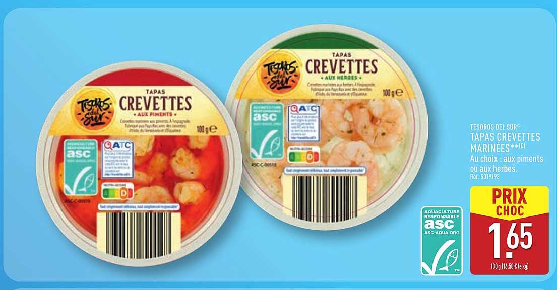 TAPAS CREVETTES MARINEES**