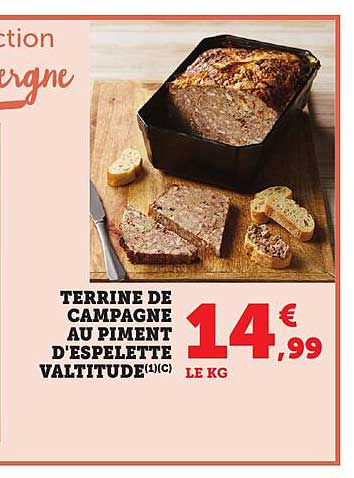 Terrine de campagne au piment d'Espelette Valtitude