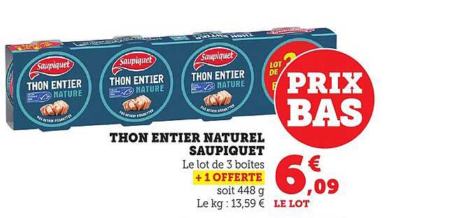 THON ENTIER NATUREL SAUPIQUET