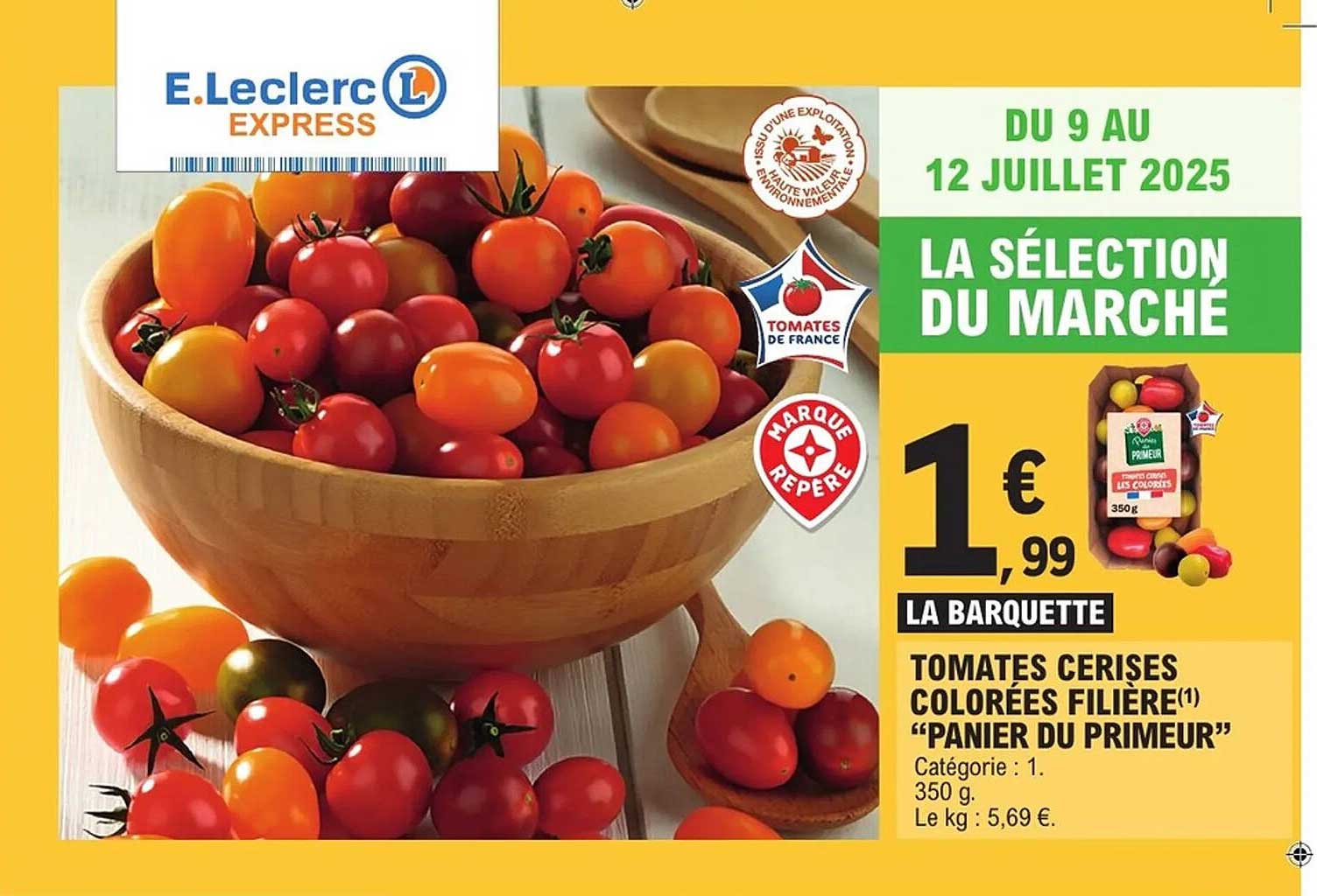 TOMATES CERISES COLORÉES FILIÈRE "PANIER DU PRIMEUR"