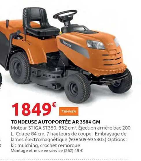 TONDEUSE AUTOPORTÉE AR 3584 GM