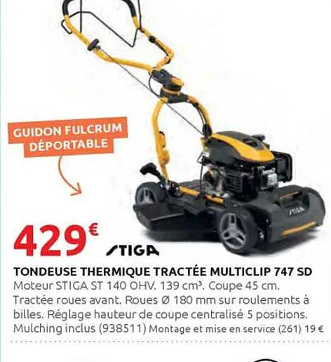 TONDEUSE THERMIQUE TRACTÉE MULTICLIP 747 SD