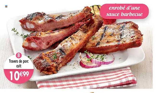 Travers de porc cuit