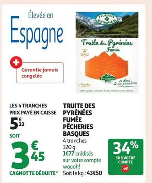 Truite des Pyrénées Fumée Pêcheries Basques