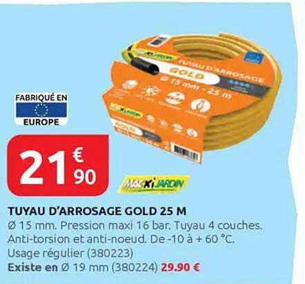 TUYAU D'ARROSAGE GOLD 25 M
