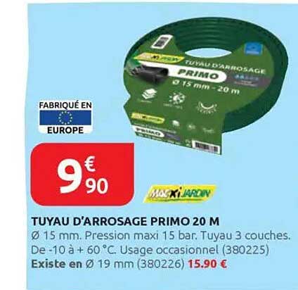 TUYAU D'ARROSAGE PRIMO 20 M