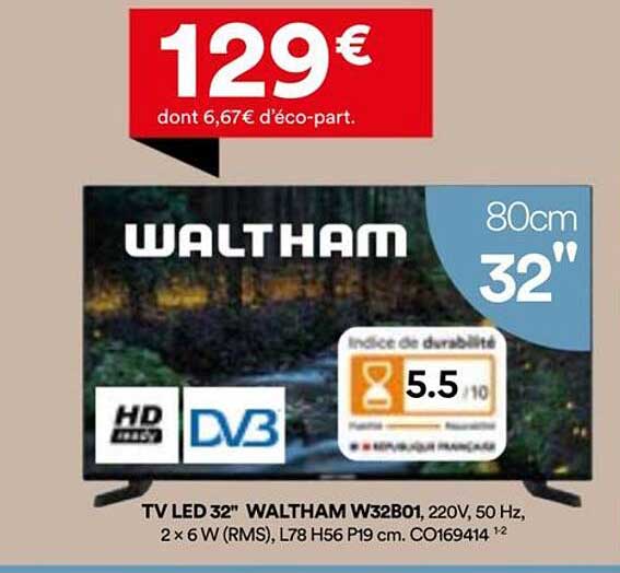 TV LED 32" WALTHAM W32B01