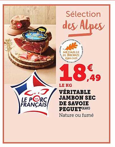 VÉRITABLE JAMBON SEC DE SAVOIE PEGUET(1)(C)