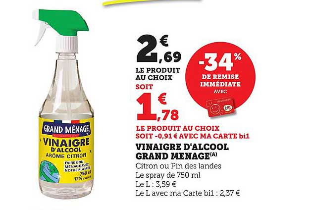 VINAIGRE D'ALCOOL GRAND MENAGE