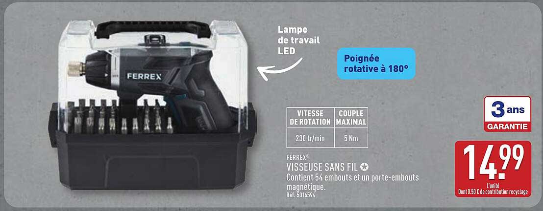 Visseuse sans fil FERREX
