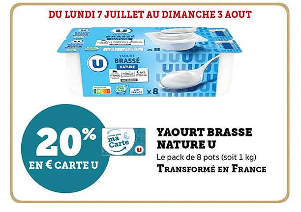 YAOURT BRASSÉ NATURE U