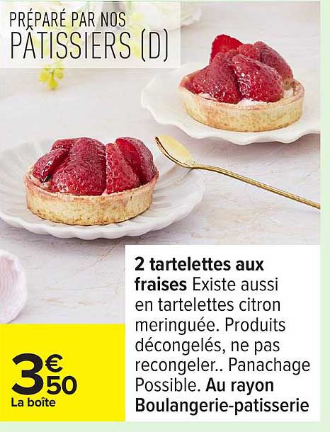 2 tartelettes aux fraises
