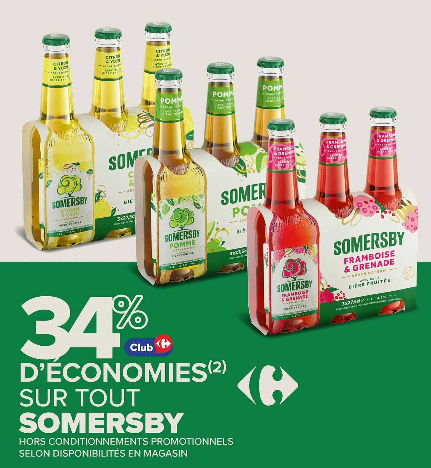 34% d'économies sur tout Somersby