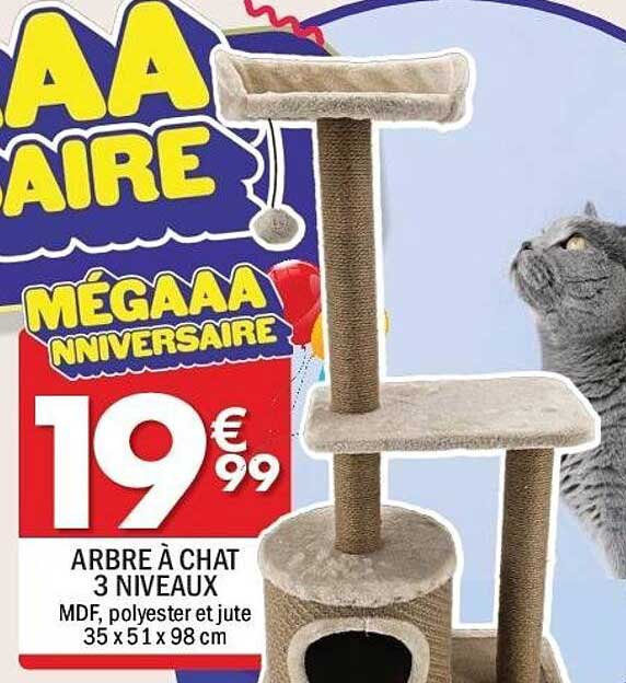 ARBRE À CHAT 3 NIVEAUX