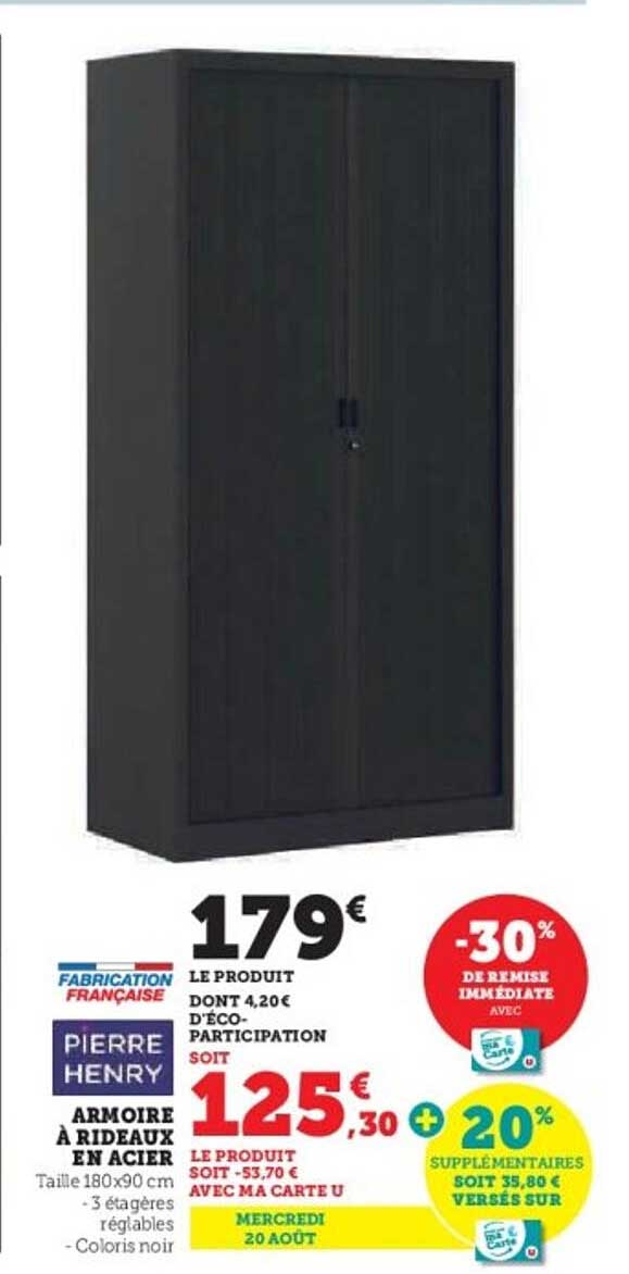 ARMoire À RIDEAUX EN ACIER