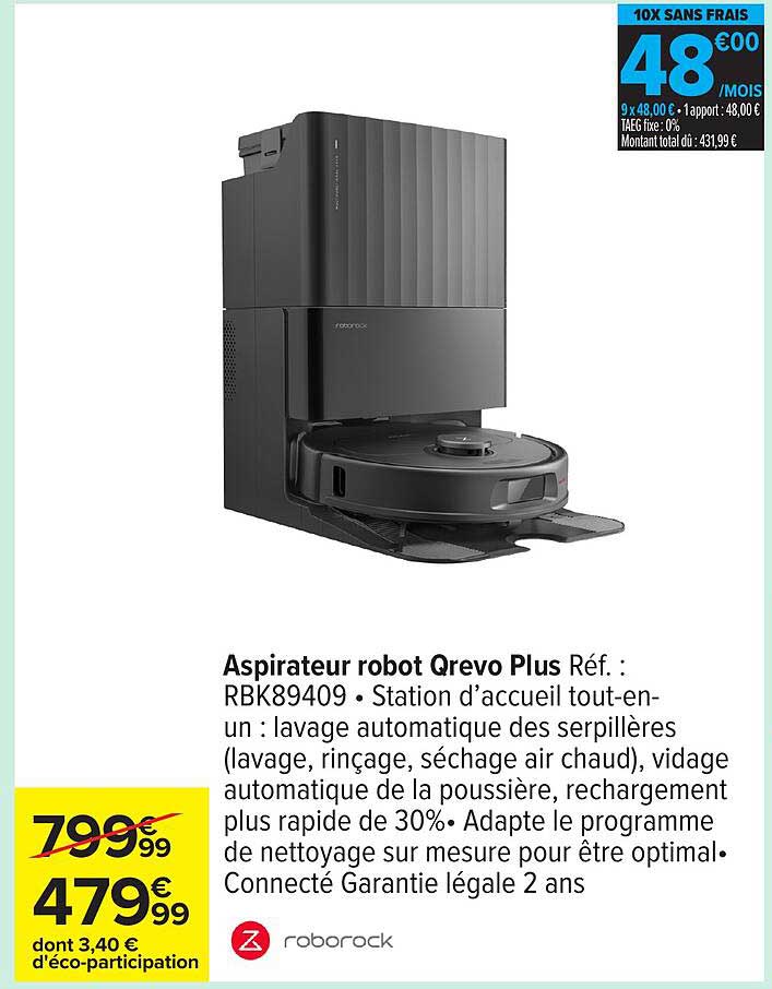 Aspirateur robot Qrevo Plus
