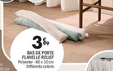 BAS DE PORTE FLANELLE RELIEF