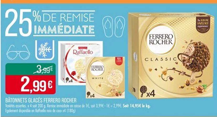 Bâtonnets glacés Ferrero Rocher
