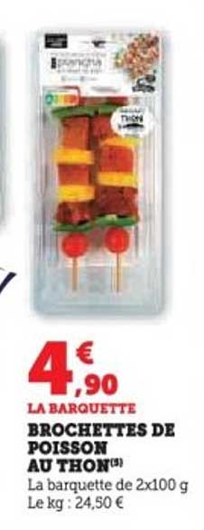 BROCHETTES DE POISSON AU THON