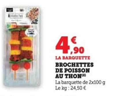 BROCHETTES DE POISSON AU THON