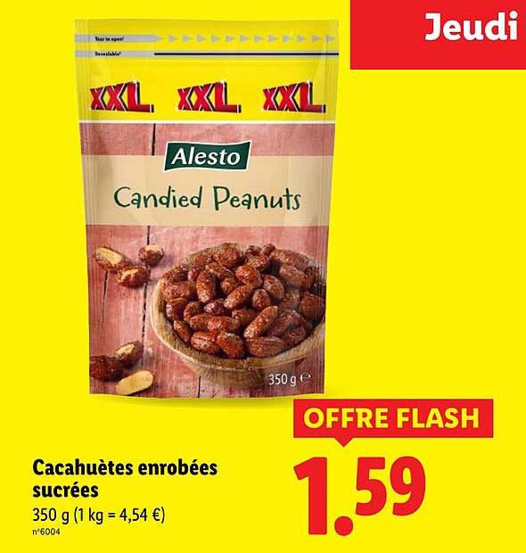 Cacahuètes enrobées sucrées