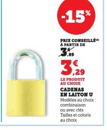 CADENAS EN LAITON U