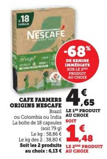 CAFE FARMERS ORIGINS NESCAFE