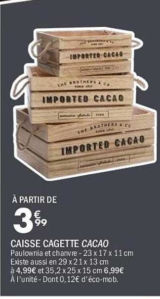 CAISSE CAGETTE CACAO