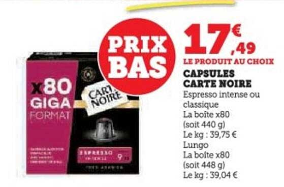CAPSULES CARTE NOIRE