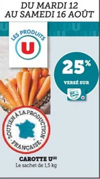 CAROTTE U(2) Le sachet de 1,5 kg