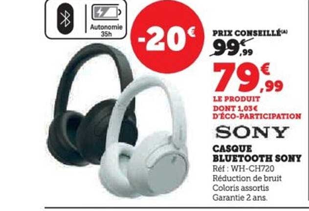 CASQUE BLUETOOTH SONY