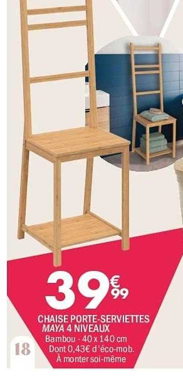 CHAISE PORTE-SERVIETTES MAYA 4 NIVEAUX