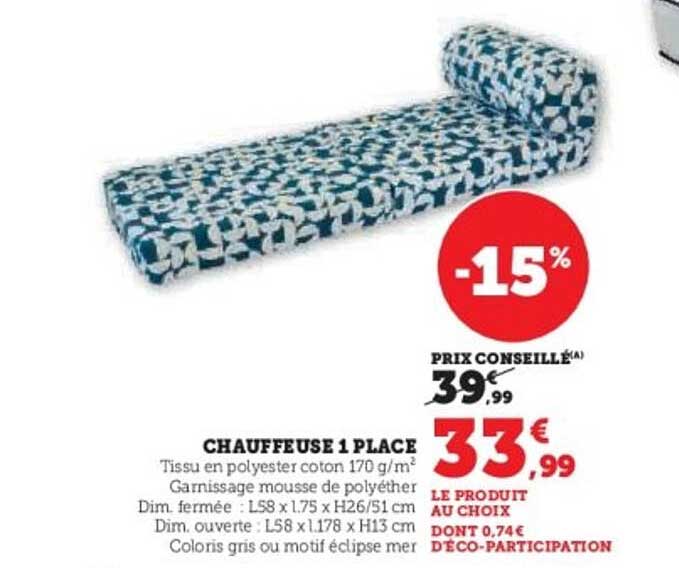 CHAUFFEUSE 1 PLACE