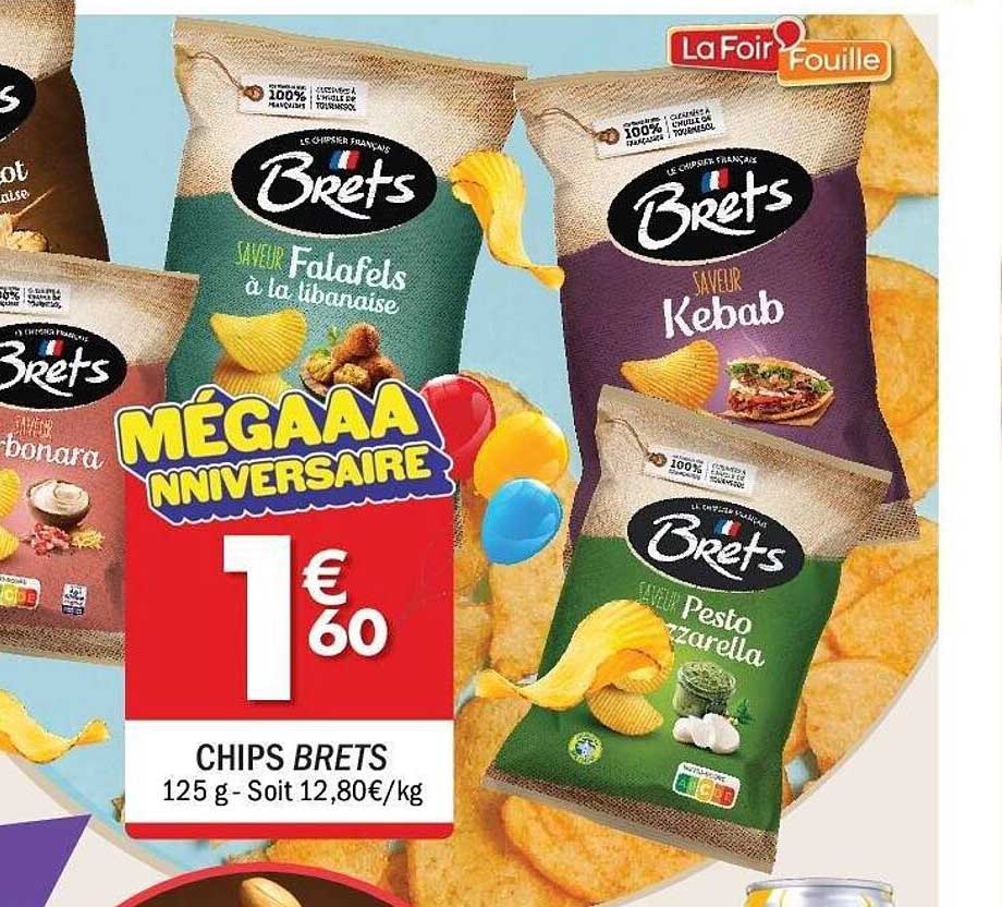 CHIPS BRETS 125 g - 1 € 60