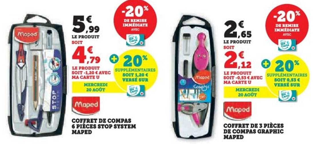 Coffret de compas 6 pièces Stop System Maped