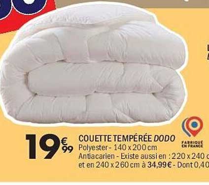 COUETTE TEMPÉRÉE DODO