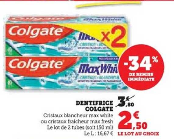 DENTIFRICE COLGATE