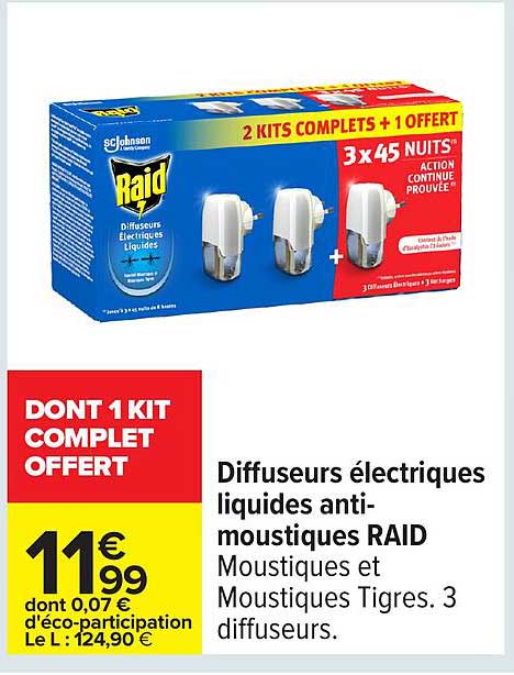 Diffuseurs électriques liquides anti-moustiques RAID