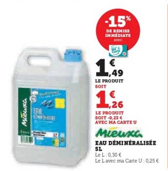 Eau déminéralisée 5L