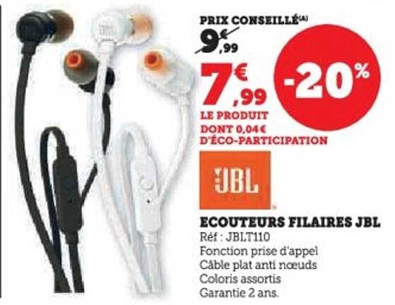 ECOUTEURS FILAIRES JBL