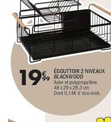 ÉGOUTTOIR 2 NIVEAUX BLACKWOOD
