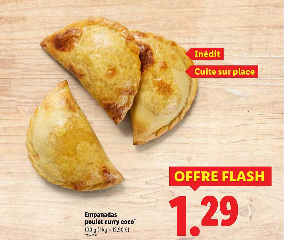 Empanadas poulet curry coco*