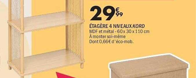 ÉTAGÈRE 4 NIVEAUX KORD