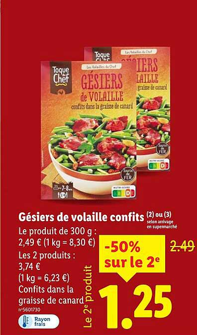 Gésiers de volaille confits