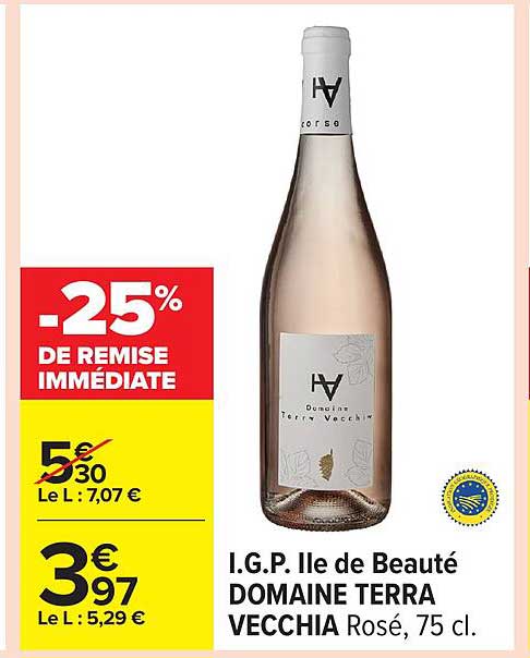I.G.P. Ile de Beauté DOMAINE TERRA VECCHIA Rosé, 75 cl.